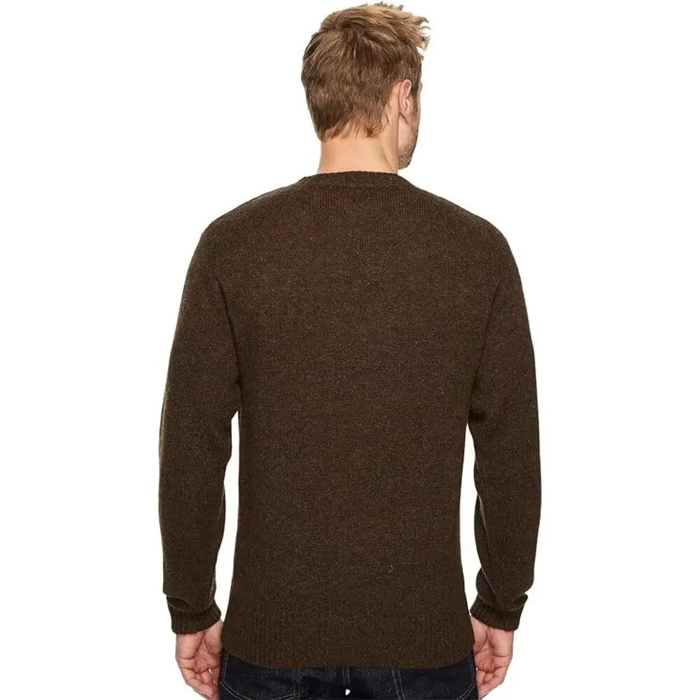 Pendleton Sweater Brown Shetland Wool Crewneck Knit MENS M Classic Heritage